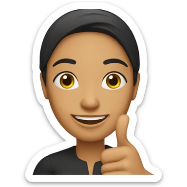 A PAKISTANI WOMAN WITH THUMBS UP sticker