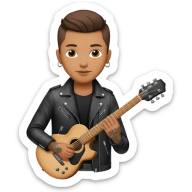 tatooed guitarist sticker