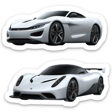 racing supercar side view sticker