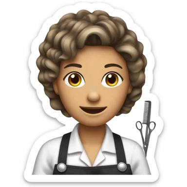 woman hairdresser profession sticker