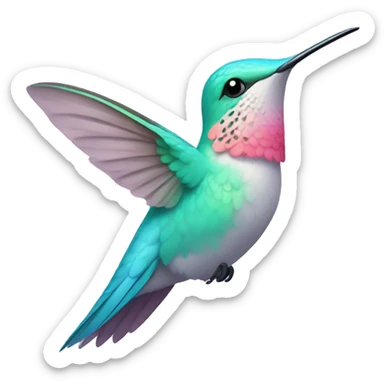 Hummingbird in Pastell colors sticker