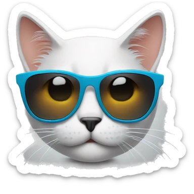 Cat with sunglasses sticker