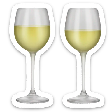 White wine glass sticker