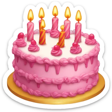 birthday cake sticker