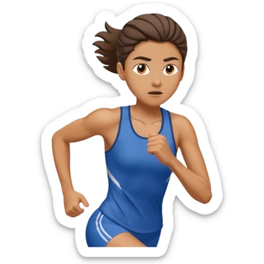 a person running in a race sticker