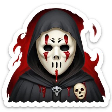 old ghostface from the Scream movie sticker