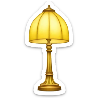 Yellow Tiffany lamp sticker