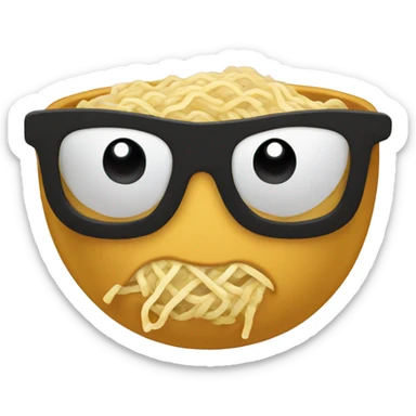Ramen noodles with shades sticker