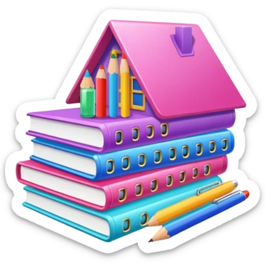 school supplies aesthetic y2k/ cottage core sticker