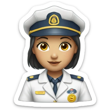 Petite fille en uniforme  sticker