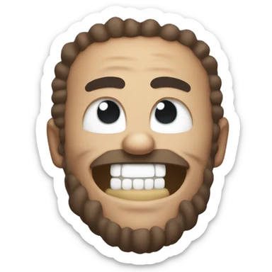 evil grin, pixel art sticker