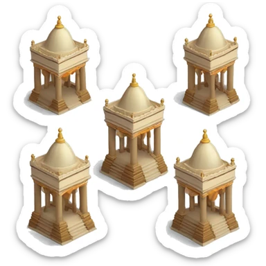 MAKE RELIGIOUS TEMPLE BABA MURAD SHAH JI ISOMETRIC EMOJI sticker