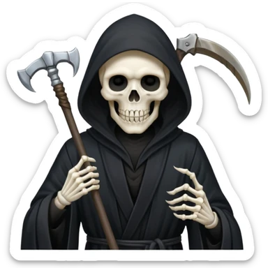 Grim reaper with site sticker