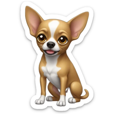 chihuahua NEGRO gritando sticker