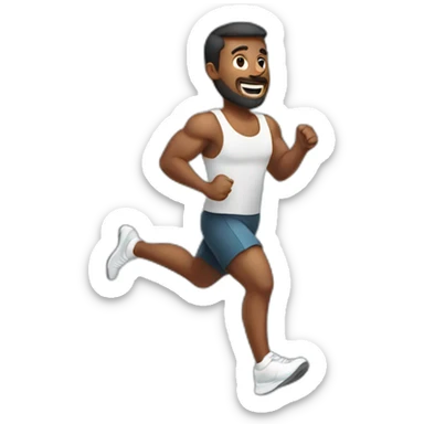 man doing cardio  sticker