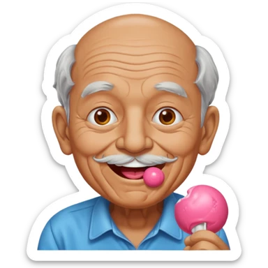 Grandpa xhewing bubblegum sticker