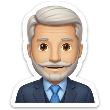 Compliance Boss with light greyed beard , herding policies like a pro sticker