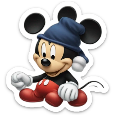 drunk mickey mouse sticker