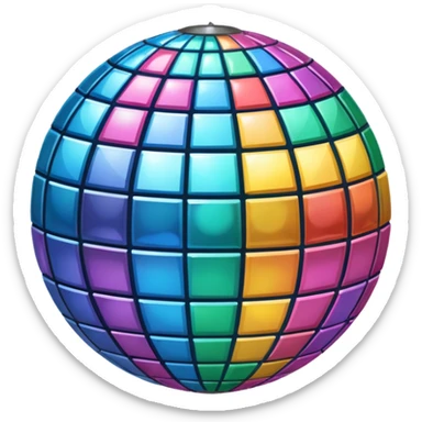 shiny disco ball sticker