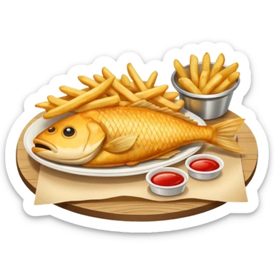fish and chips sticker