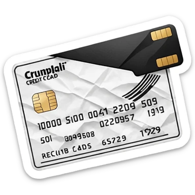 credit card receipt sticker