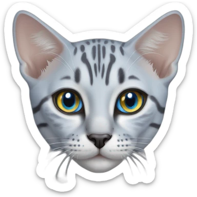 Egyptian Mau cat blue eyes sticker