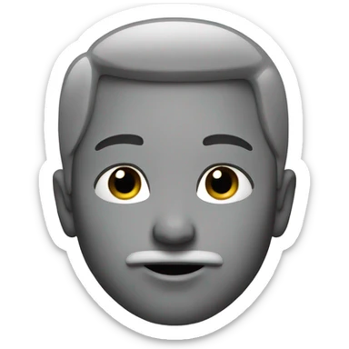 Straight face sticker