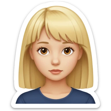 Young Woman with blonde bangs sticker