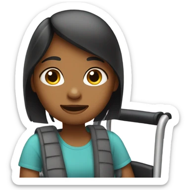 Girl in a wheelchair  sticker