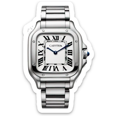 White gold cartier watch sticker