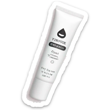 eye cream bottle with label sticker