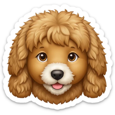 golden doodle girl sticker