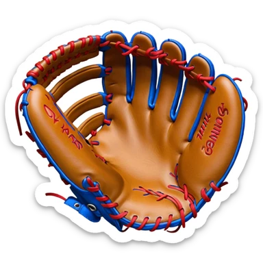 baseball glove (#00A3E0) and red (#F9423A) sticker