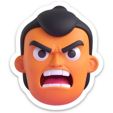 face expressing anger sticker