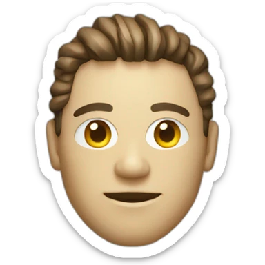 a pixelated sculpture of a man sticker