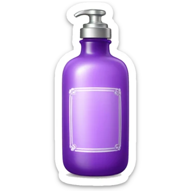 Vintage dainty purple lotion bottle sticker