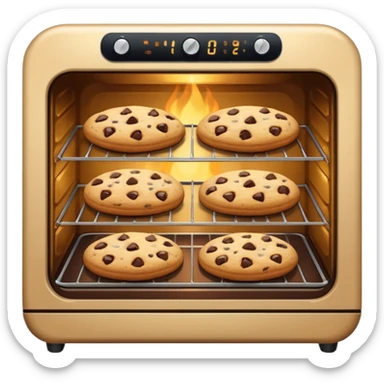 oven with cookies inside sticker