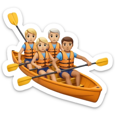 people rowing sticker