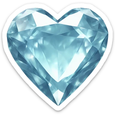 Diamond heart sticker
