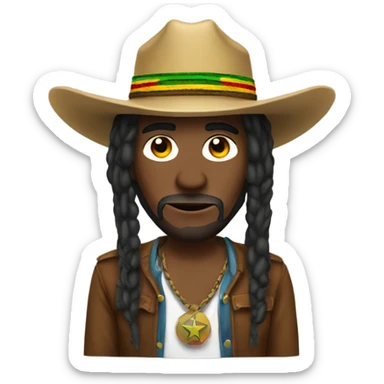 Rasta cowboy sticker