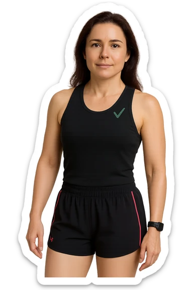 Donna senza cellulite grazie alla sua infiammazione sistemica bassa (fallo capire come vuoi) senza mano alzata sticker