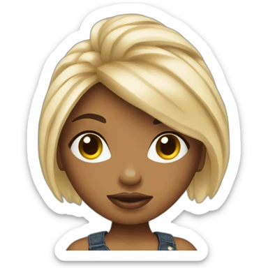 Bratz doll with blobd hair sticker