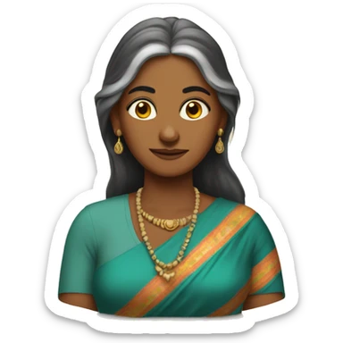 indian mother - With long not well done hair sticker