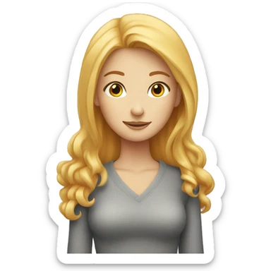 Blonde woman, hugging, redhead woman sticker