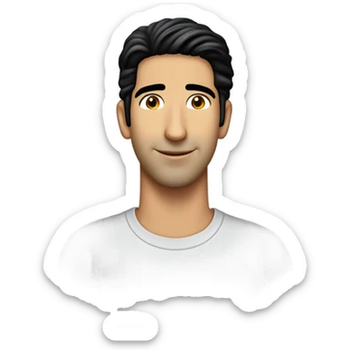 David Schwimmer 20 years old with no facial hair sticker