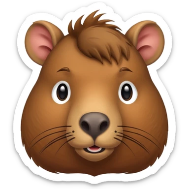 Capibara con cachos sticker