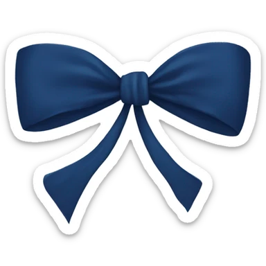 Navy blue bow  sticker