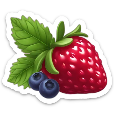 fraise framboise myrtille  sticker