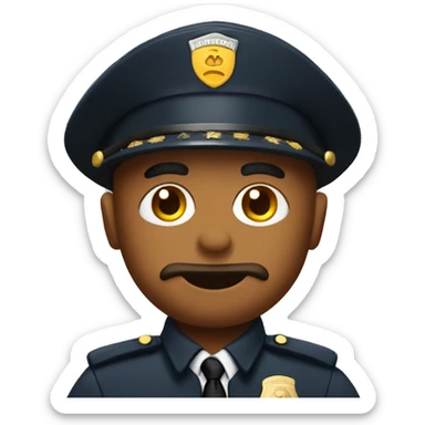 Macaroni in cop uniform sticker