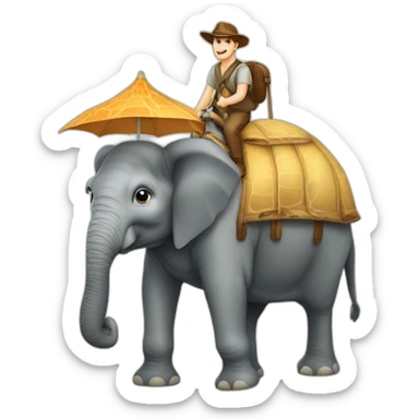 tortue sur cheval sur elephant sur vache sur girafe sticker
